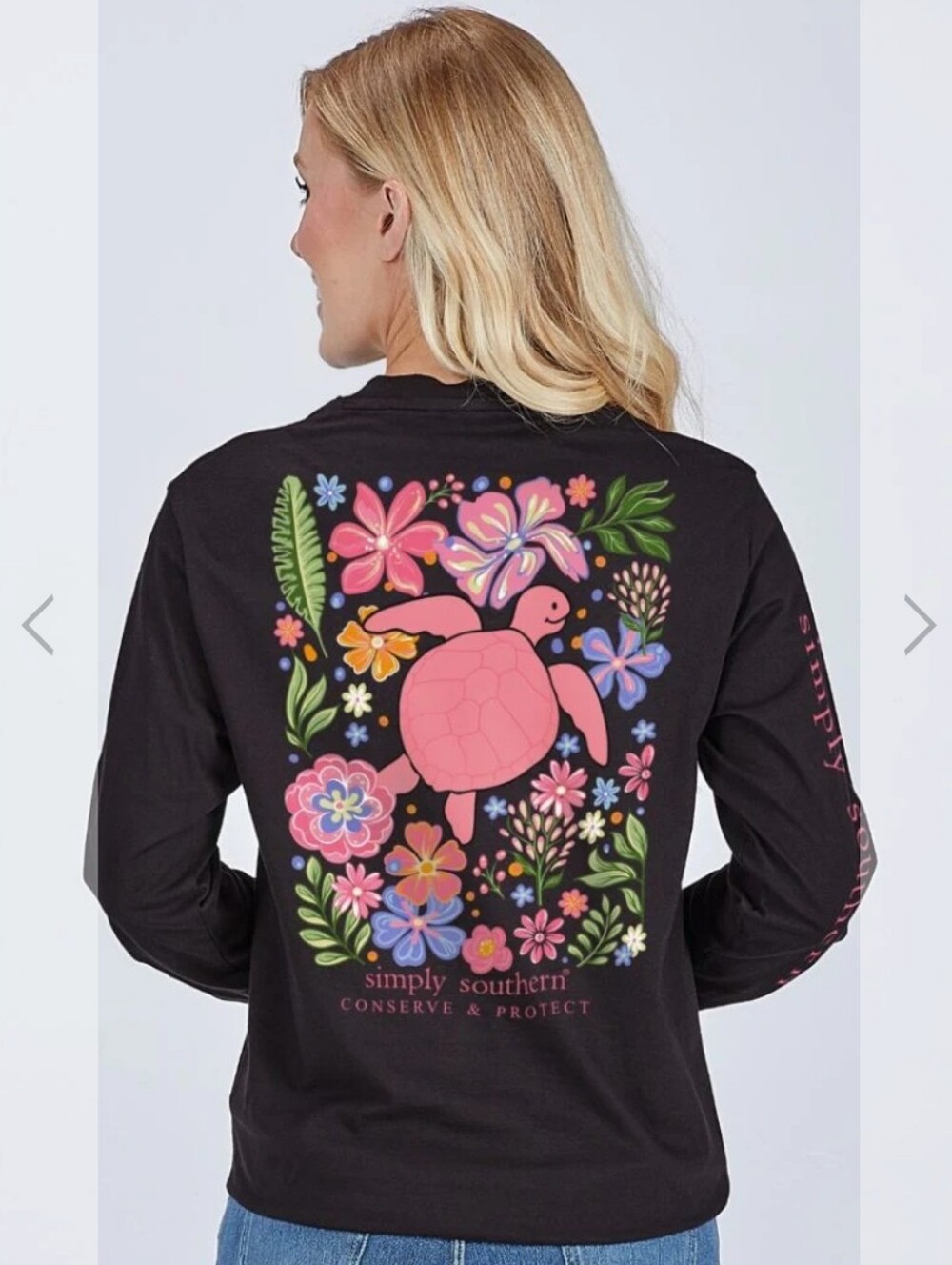 Simply Southern Turtle Tracker Long Sleeve Dream Tee, NWT